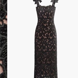 Commense Black Strapless Lace Dress
